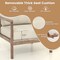 Contemporary Accent Chair with Solid Rubberwood Arms for Home